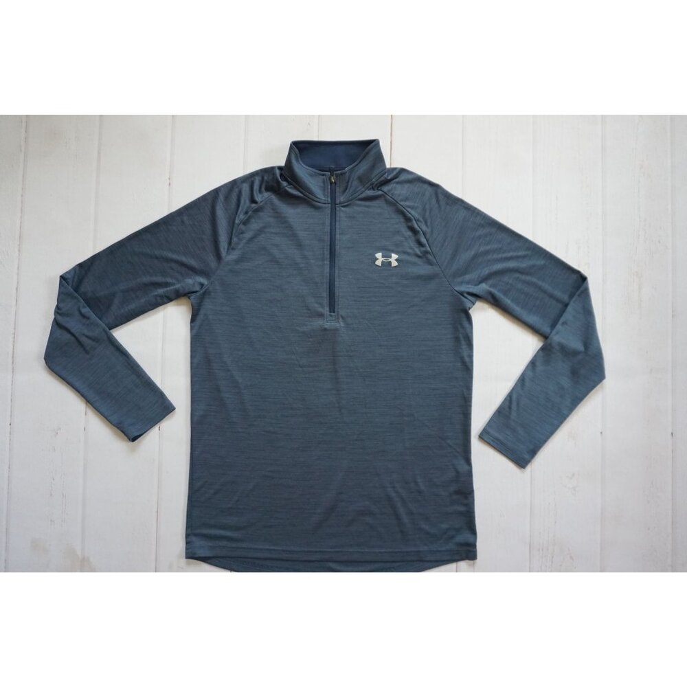 Under Armour Men's Blue Quarter-Zip Pullover – Size M - Picture 1 of 9